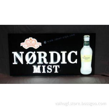 Transparency Acrylic Nordic Mist Led Epoxy Resin Sign / Adv